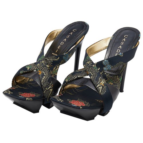 Pre-owned Casadei Leather Sandal In Multicolour
