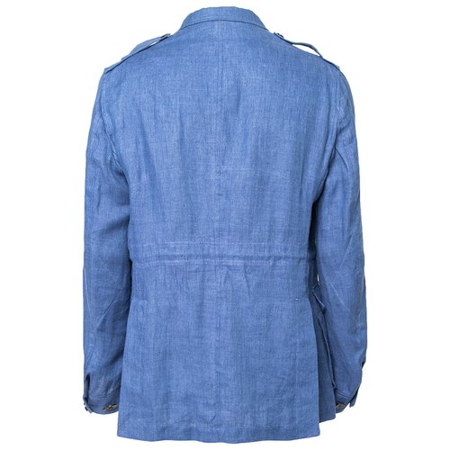 Pre-owned Polo Ralph Lauren Linen Jacket In Blue
