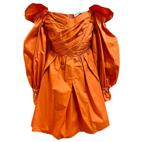 Pre-owned Self-portrait Mid-length Dress In Orange