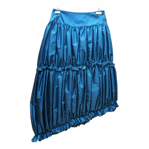 Pre-owned Romeo Gigli Maxi Skirt In Turquoise