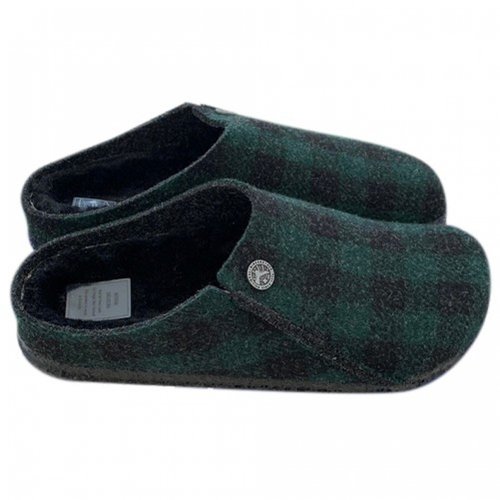 Pre-owned Birkenstock Cloth Mules & Clogs In Green