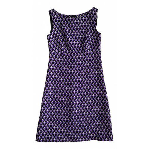 Pre-owned Prada Wool Mini Dress In Purple