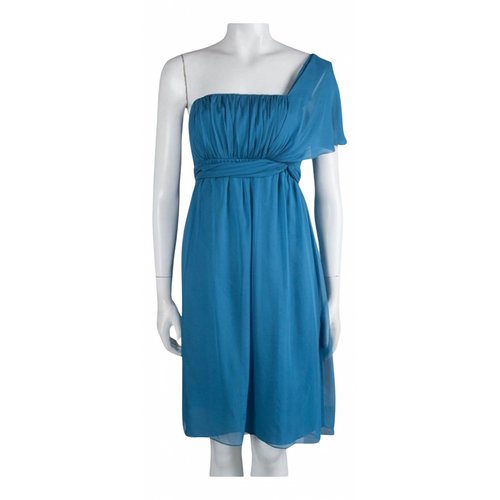 Pre-owned Philosophy Di Alberta Ferretti Silk Mini Dress In Blue