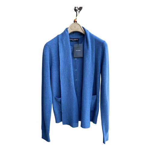Pre-owned Dolce & Gabbana Cashmere Cardigan In Blue