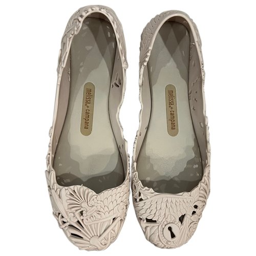 Pre-owned Melissa Ballet Flats In White
