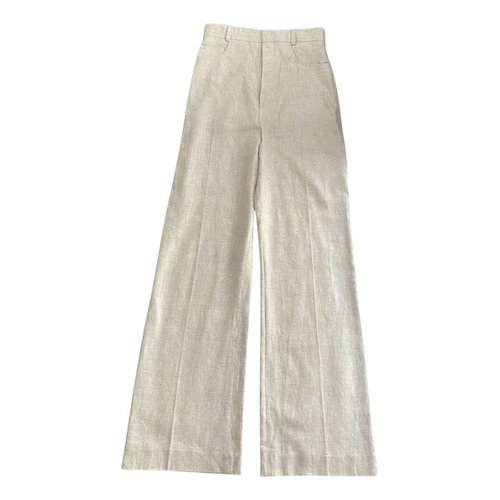 Pre-owned Jacquemus L'année 97 Linen Straight Pants In Beige