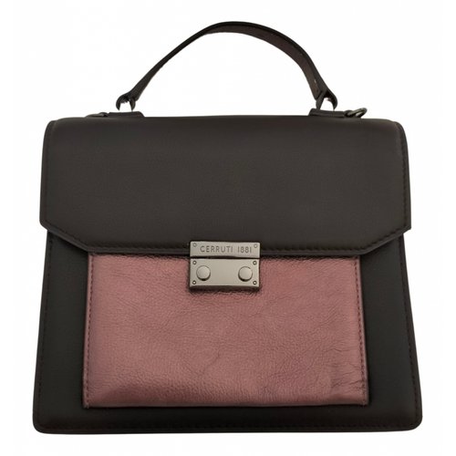 Pre-owned Cerruti 1881 Leather Handbag In Purple