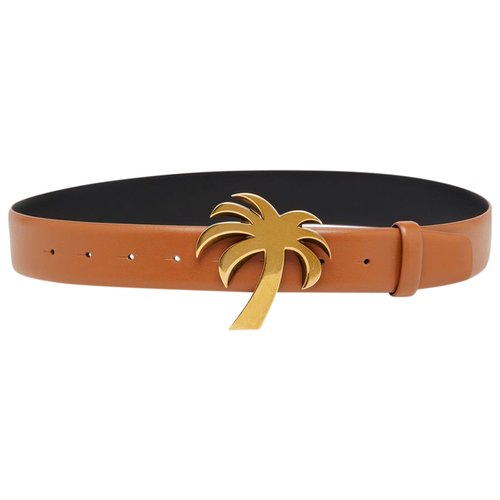 Pre-owned Palm Angels Leather Belt In Camel
