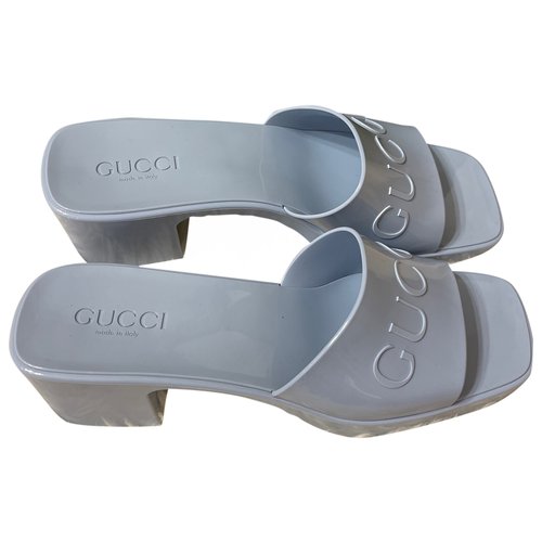 Pre-owned Gucci Sandal In Blue