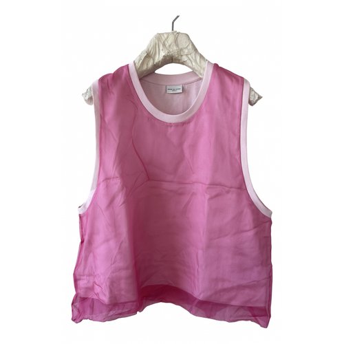 Pre-owned Dries Van Noten Silk T-shirt In Pink