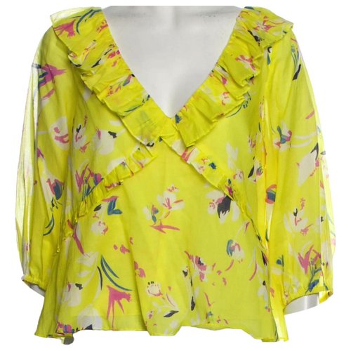 Pre-owned Tanya Taylor Blouse In Yellow