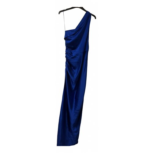 Pre-owned Michelle Mason Silk Maxi Dress In Blue