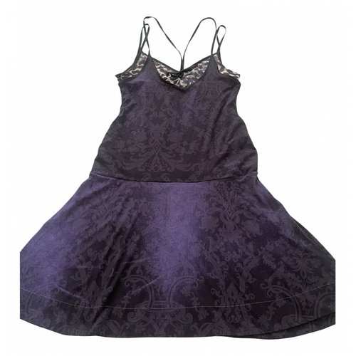 Pre-owned Roberto Cavalli Maxi Dress In Purple