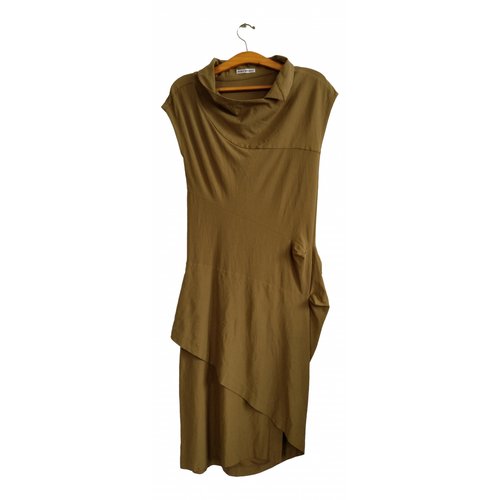 Pre-owned Issey Miyake Maxi Dress In Brown