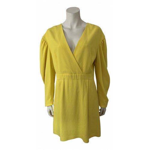 Pre-owned Msgm Mid-length Dress In Yellow