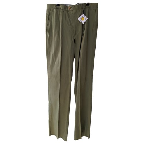 Pre-owned Burberry Trousers In Green
