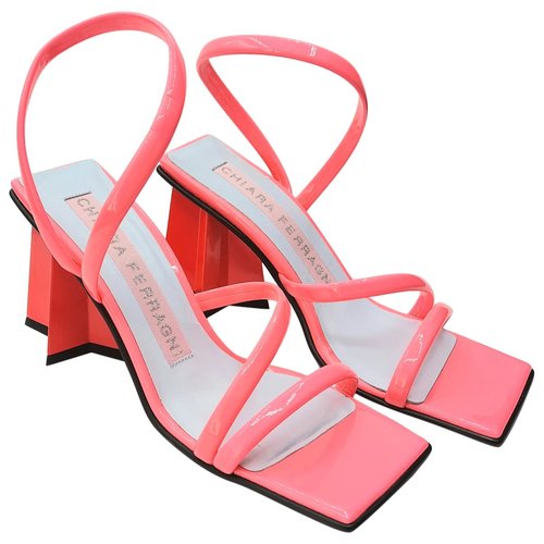 Pre-owned Chiara Ferragni Vegan Leather Sandals In Pink