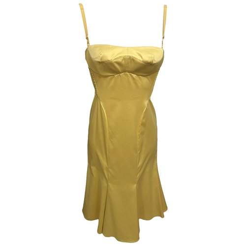 Pre-owned Just Cavalli Mid-length Dress In Yellow