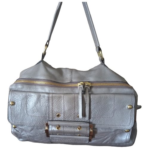 Pre-owned Givenchy Leather Handbag In Grey