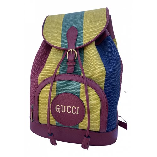 Pre-owned Gucci Cloth Backpack In Multicolour