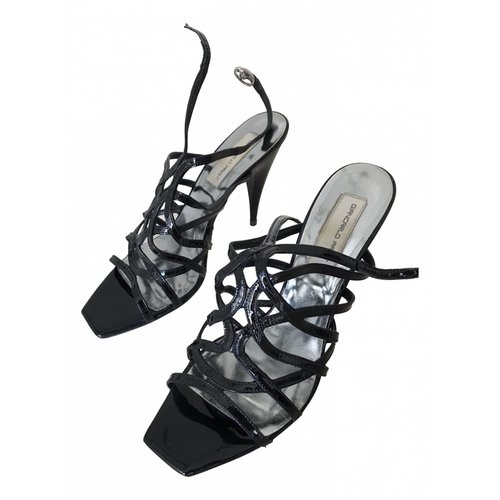 Pre-owned Giancarlo Paoli Leather Sandal In Black