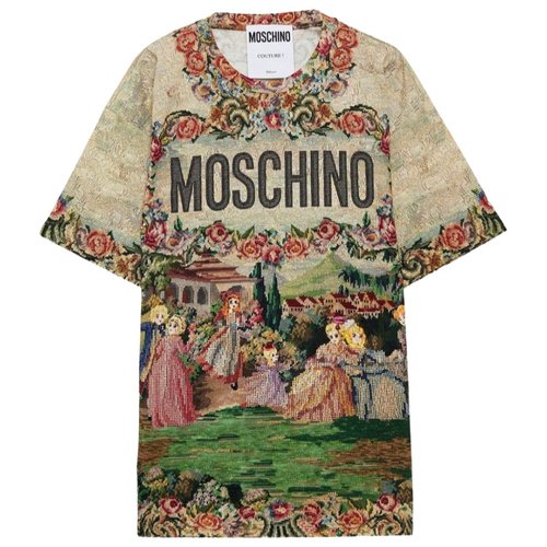 Pre-owned Moschino Faux Fur T-shirt In Multicolour