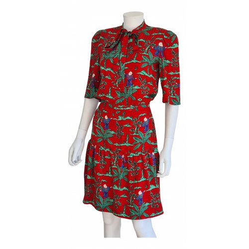 Pre-owned Lanvin Silk Mid-length Dress In Multicolour