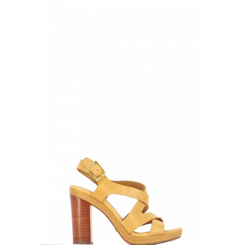 Pre-owned Ralph Lauren Leather Sandals In Gold