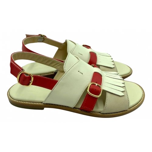 Pre-owned Doucal's Leather Sandals In Multicolour