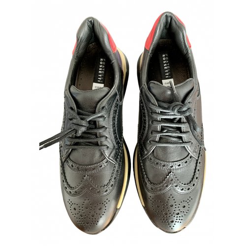 Pre-owned Fratelli Rossetti Leather Trainers In Black