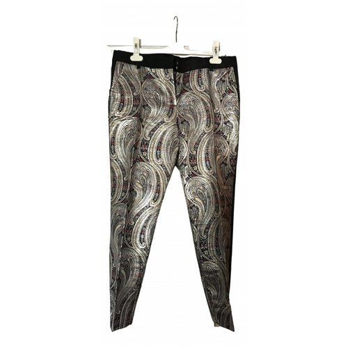 Pre-owned Jcrew Silk Trousers In Metallic