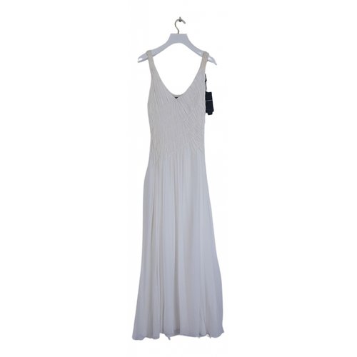 Pre-owned Emporio Armani Silk Maxi Dress In White