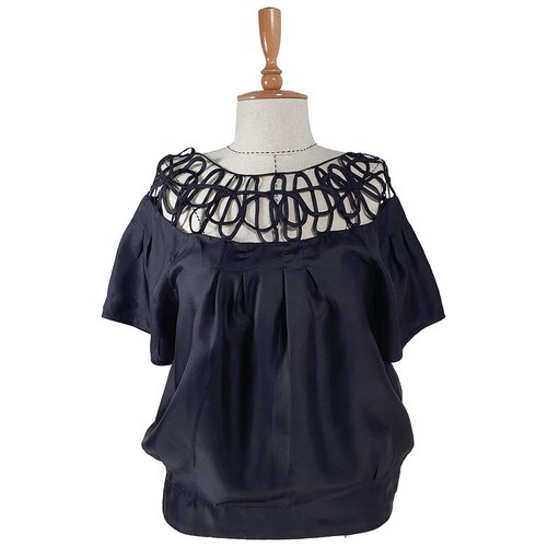 Pre-owned Designers Remix Silk Blouse In Black
