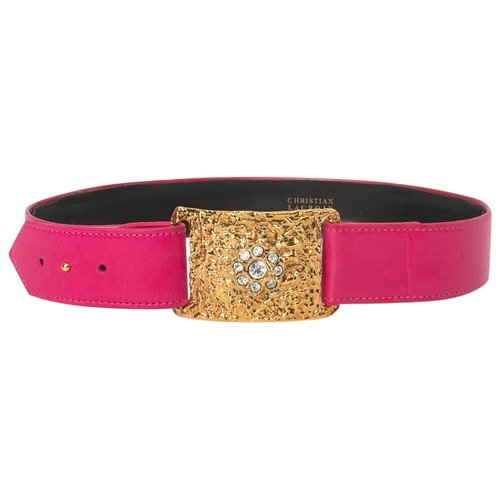 Pre-owned Christian Lacroix Leather Belt In Pink
