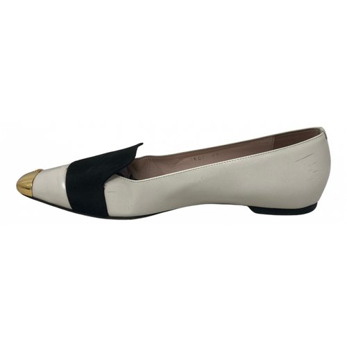Pre-owned Bally Leather Ballet Flats In Metallic