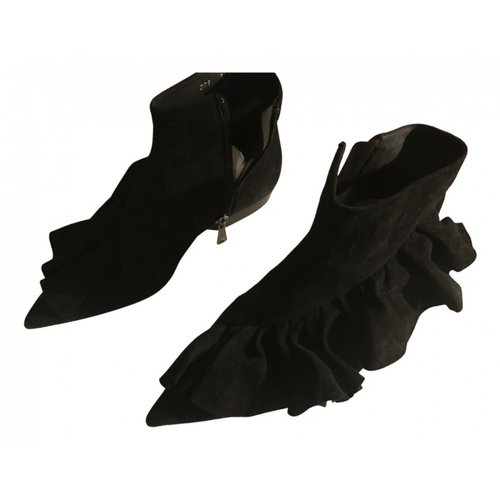 Pre-owned Jw Anderson Ankle Boots In Black
