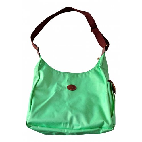 Pre-owned Longchamp Pliage Handbag In Green