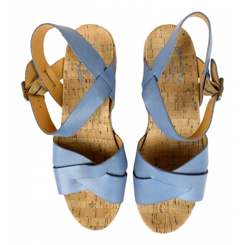 Pre-owned Kork-ease Leather Sandals In Blue