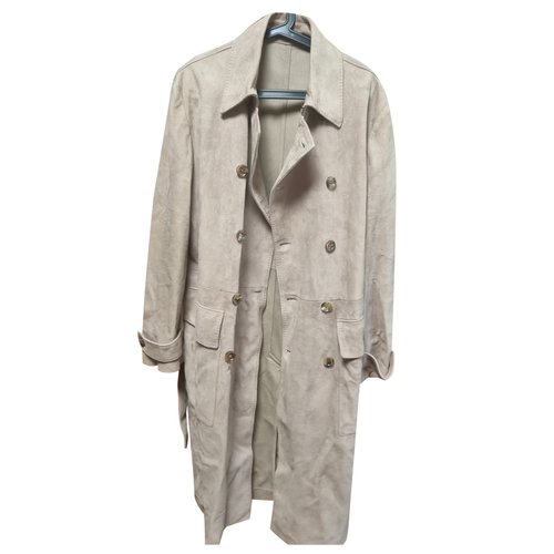 Pre-owned Bally Trench In Beige