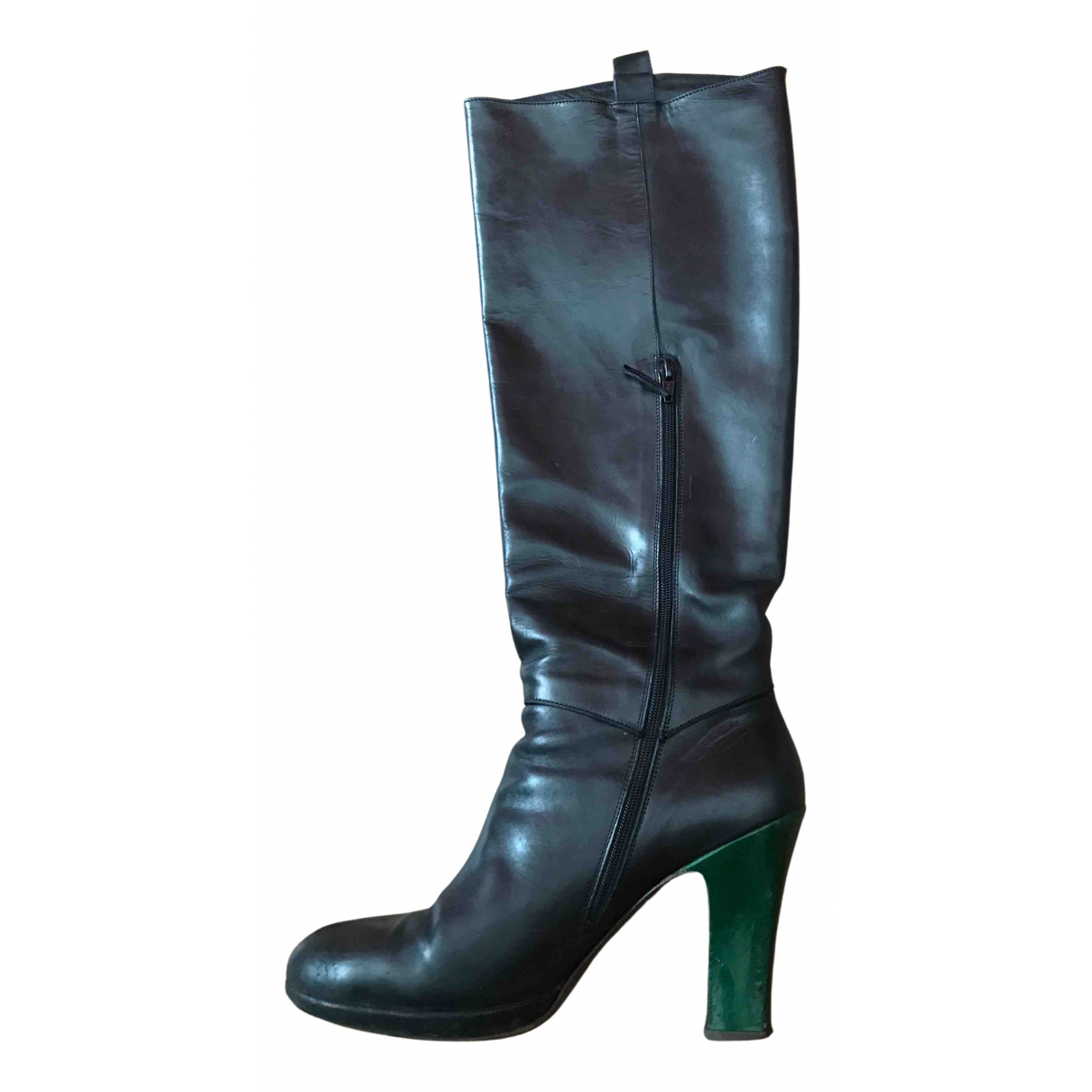 Dries Van Noten Leather Riding Boots 