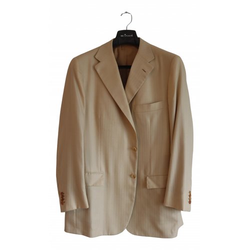 Pre-owned Kiton Cashmere Vest In Beige