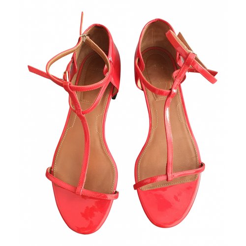 Pre-owned Givenchy Patent Leather Sandal In Red