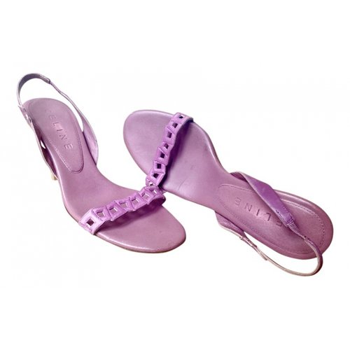 Pre-owned Celine Cloth Sandal In Purple
