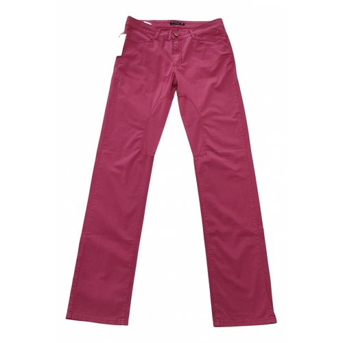 Pre-owned Siviglia Straight Pants In Pink
