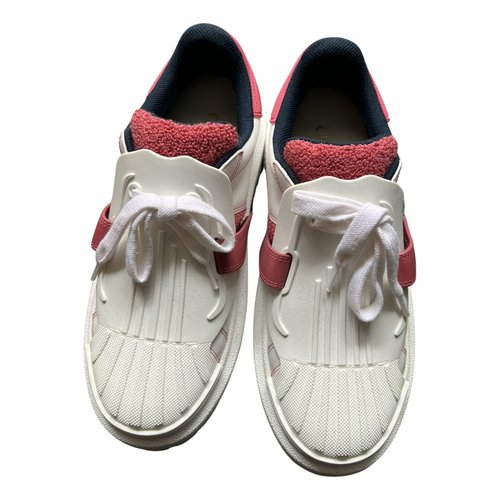 Pre-owned Dior -id Leather Trainers In White