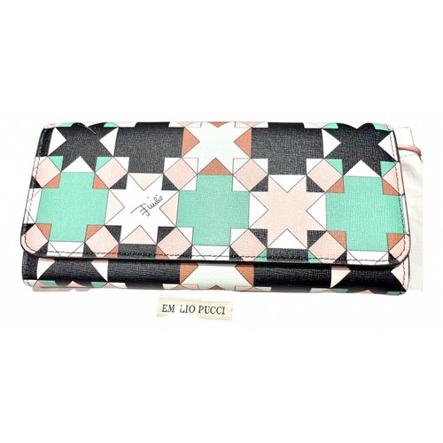 Pre-owned Emilio Pucci Leather Wallet In Multicolour