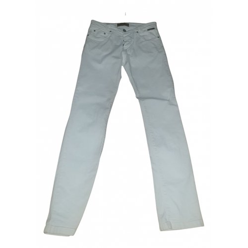 Pre-owned Barba Straight Jeans In White
