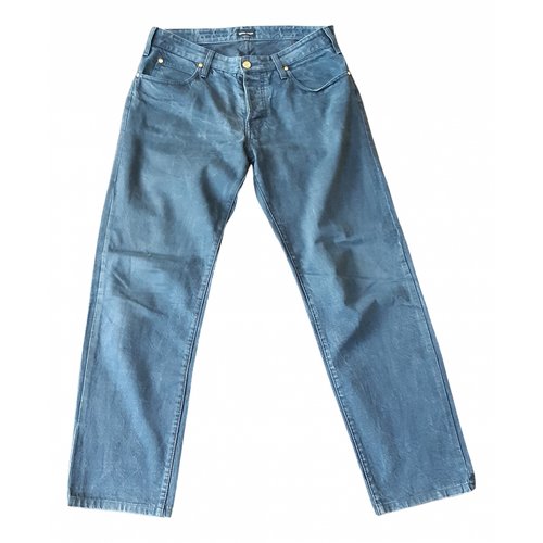 Pre-owned Giorgio Armani Straight Jeans In Blue