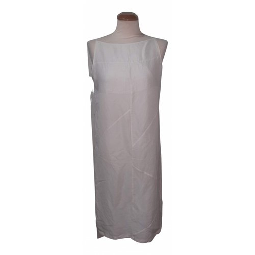 Pre-owned Narciso Rodriguez Linen Dress In White