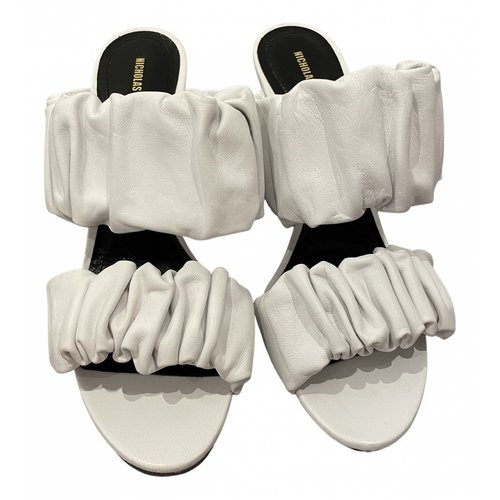 Pre-owned Nicholas Kirkwood Leather Sandals In White